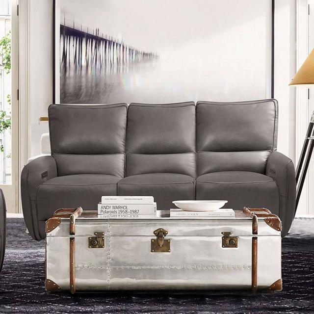 PHINEAS Power Sofa, Gray Sofa FOA East