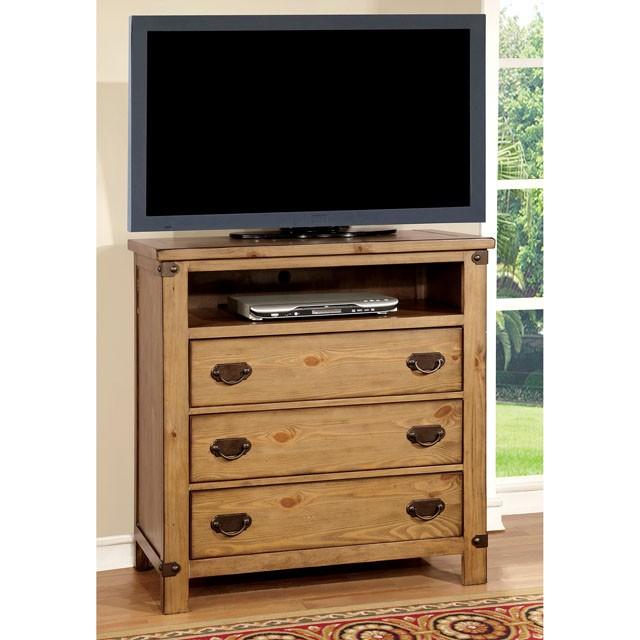 PIONEER Weathered Elm Media Chest Media Chest FOA East