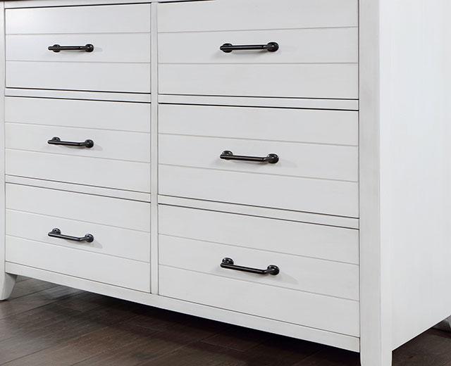 PRIAM Dresser, White/Gray Dresser FOA East