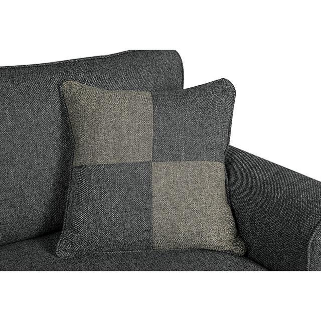 Rhian Dark Gray Sofa, Dark Gray Sofa FOA East