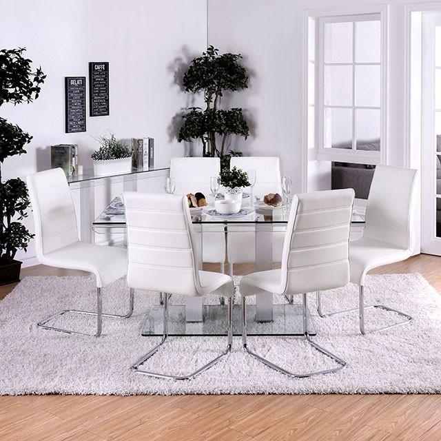 Richfield I Silver/Chrome Dining Table Dining Table FOA East