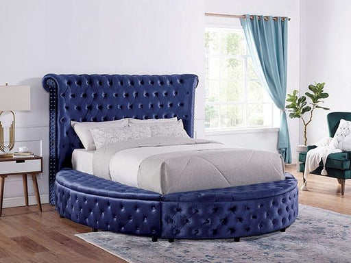 SANSOM E.King Bed, Blue Bed FOA East