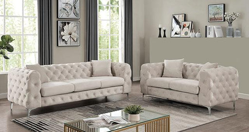 SAPPHIRA Loveseat, Beige Loveseat FOA East