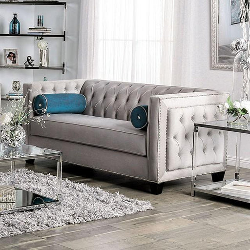 Silvan Gray Love Seat Loveseat FOA East