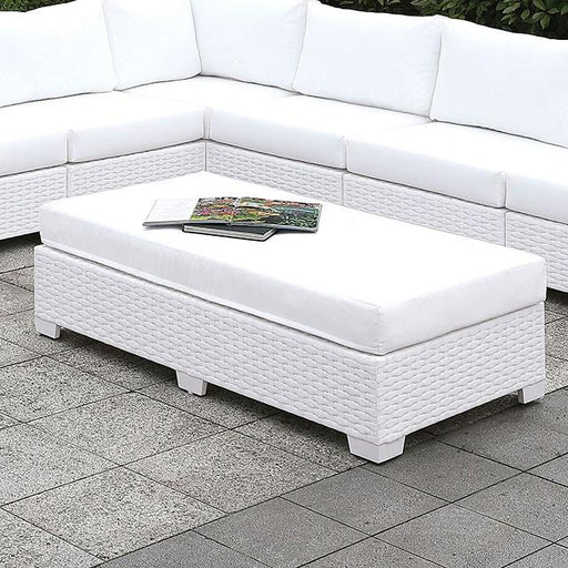 Somani Large L-Sectional + Bench Outdoor Seating Set FOA East