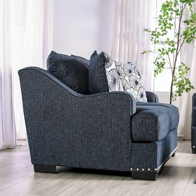 SONORA Loveseat, Dark Navy Loveseat FOA East