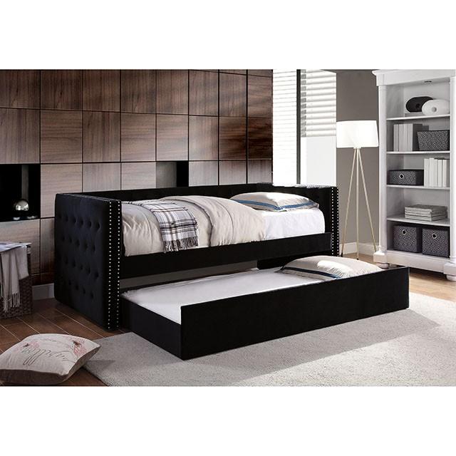 Susanna Black Daybed w/ Trundle, Black Daybed w/ Trundle FOA East