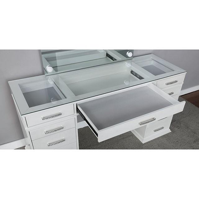 VALENTINA Vanity Set, White Vanity Set FOA East