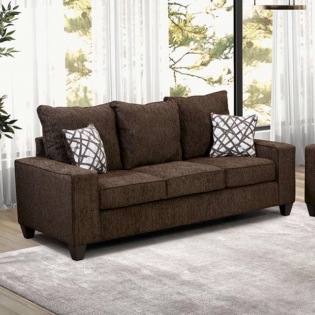 WEST ACTION Sofa, Chocolate Sofa FOA East