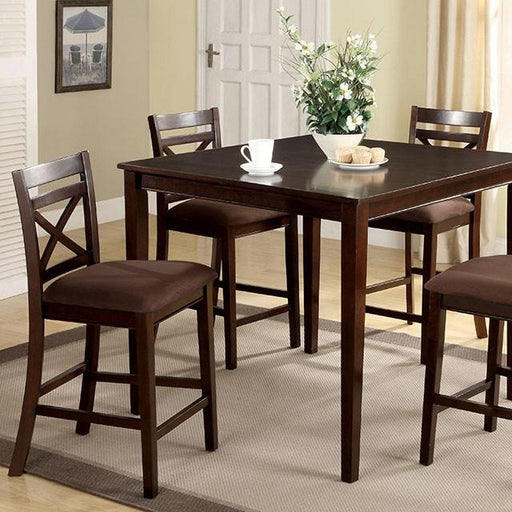 Weston I Espresso 5 Pc. Counter Ht. Table Set Dining Room Set FOA East