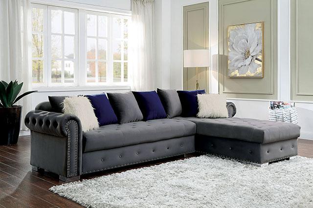 WILMINGTON Sectional, Gray Sectional FOA East