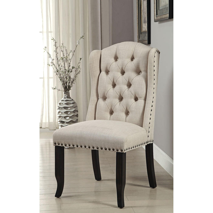 Wingback Chair, Beige (2/CTN) Dining Chair FOA East