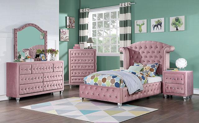 ZOHAR Twin Bed, Pink Bed FOA East