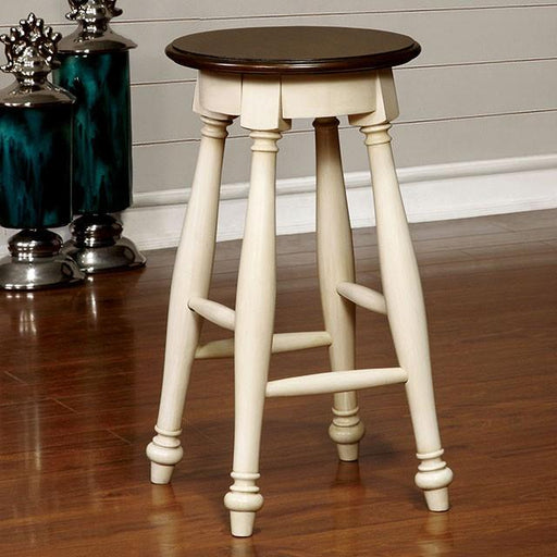 SABRINA Off White/Cherry Counter Ht. Stool, Cherry & White (2/CTN) Barstool FOA East