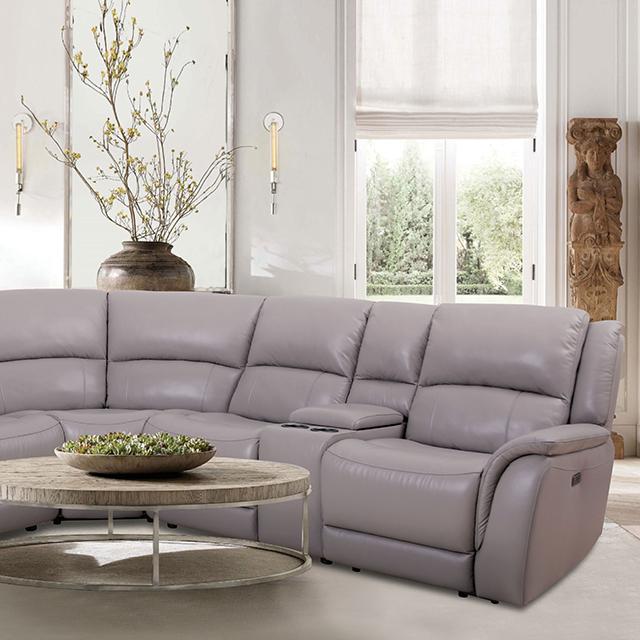 GORGIUS Power Sectional, Light Gray Sectional FOA East