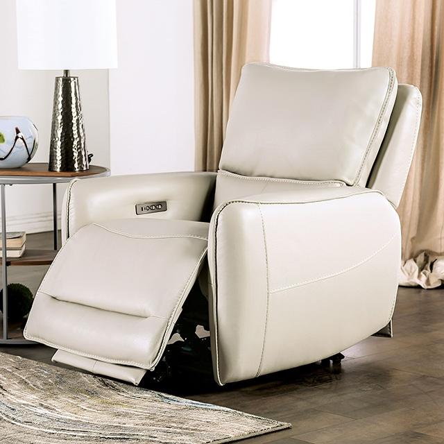 PHINEAS Power Recliner, Beige Recliner FOA East