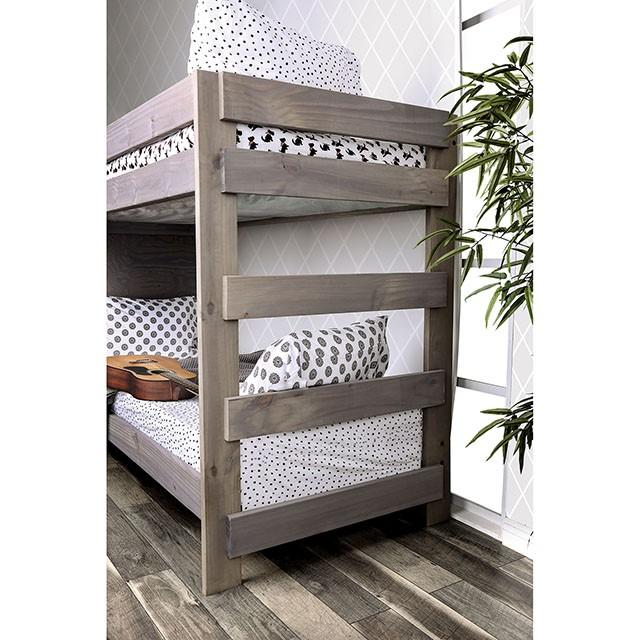 AMPELIOS T/T Bunk Bed W/ 2 Slat Kits (*Mattress Ready) Bunk Bed FOA East