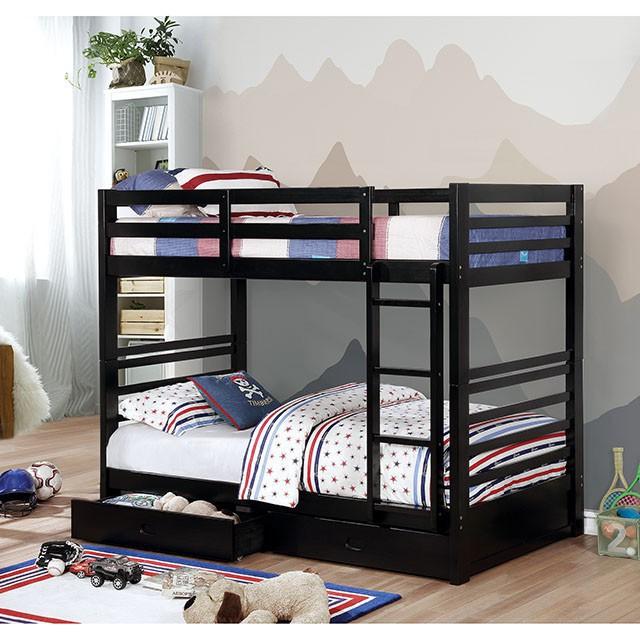 California Iv Black Twin/Twin Bunk Bed Bunk Bed FOA East