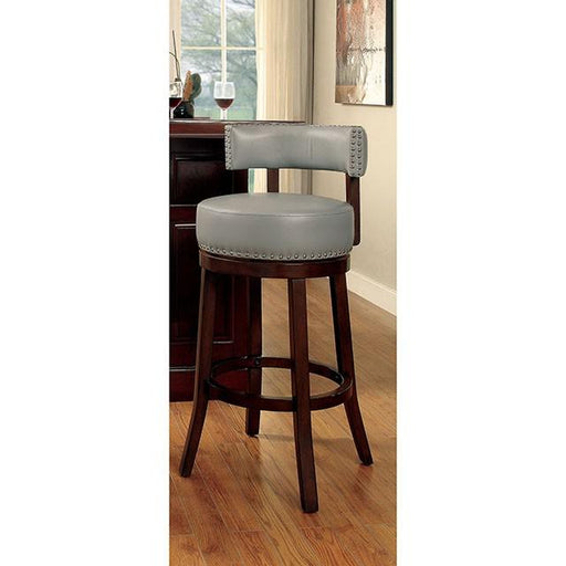 SHIRLEY Dark Oak/Gray 29" Bar Stool Barstool FOA East