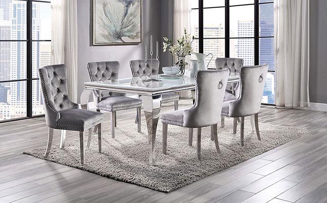 NEUVEVILLE Dining Table, White Dining Table FOA East