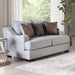 SKYLINE Loveseat, Light Gray/Brown Loveseat FOA East