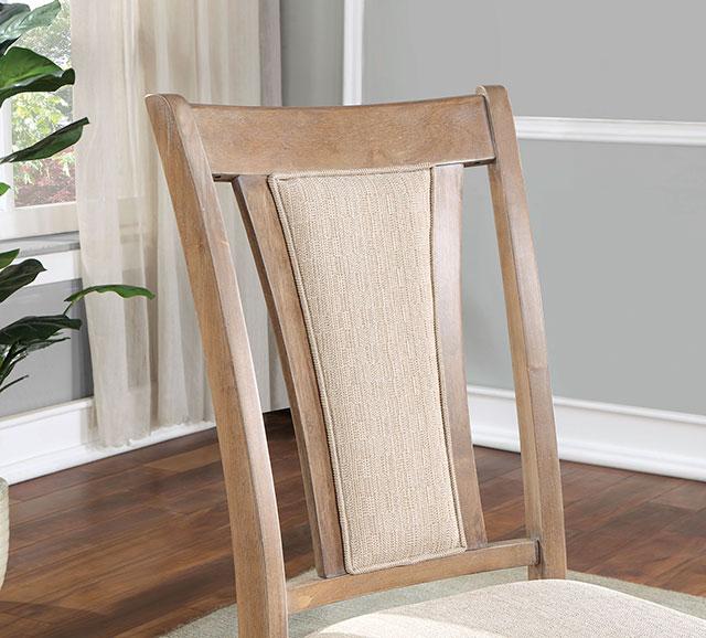 UPMINSTER Side Chair (2/CTN), Natural Tone/Beige Dining Chair FOA East