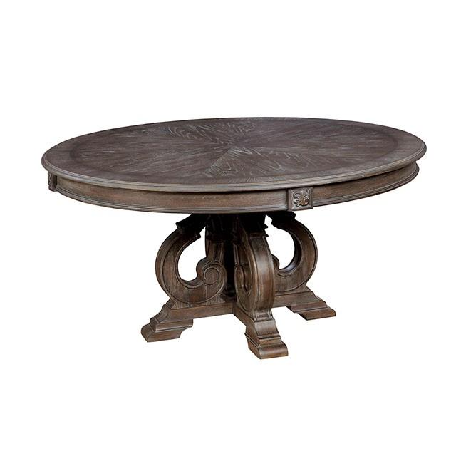 Arcadia Rustic Natural Tone Round Dining Table Dining Table FOA East