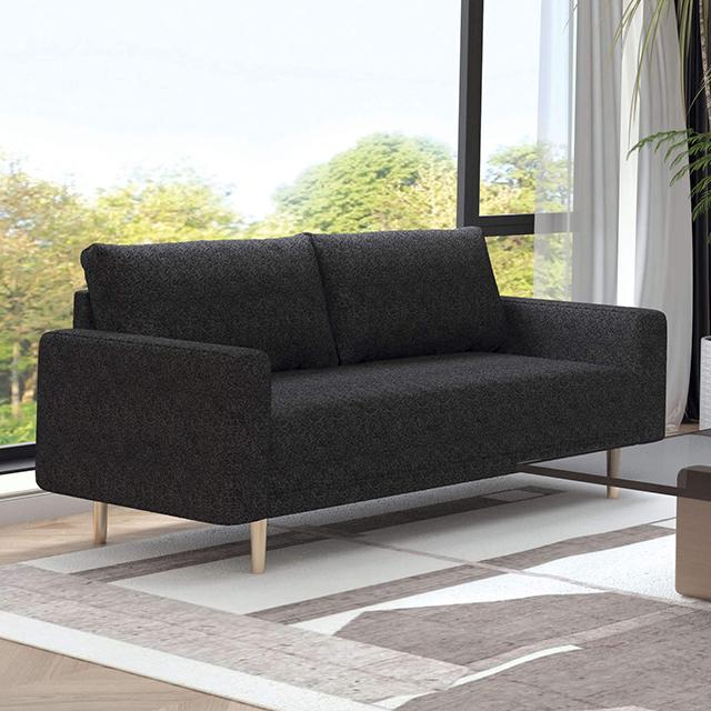 ELVERUM Loveseat, Black Loveseat FOA East