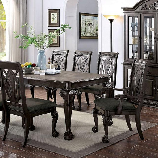 Petersburg Dark Gray Dining Table w/ 1x18"Leaf Dining Table FOA East