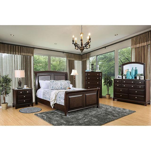 Litchville Brown Cherry Queen Bed Bed FOA East