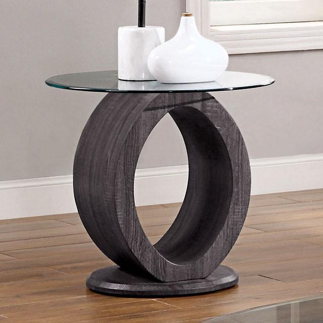 Lodia Gray End Table End Table FOA East