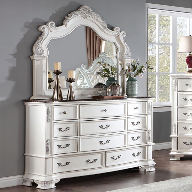 ESPARANZA Dresser, Pearl White Dresser FOA East