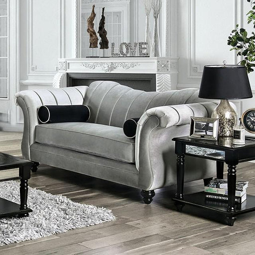 Marvin Pewter Love Seat Loveseat FOA East