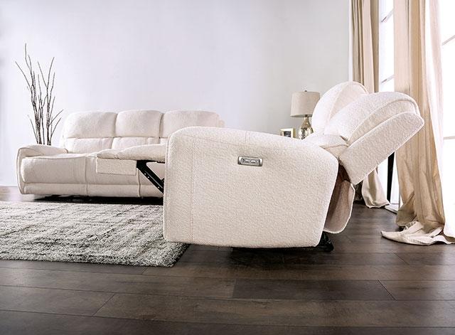 MORCOTE Power Loveseat, Beige Loveseat FOA East