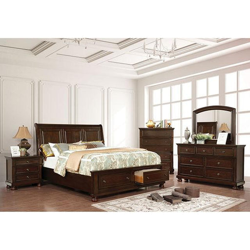 Castor Brown Cherry Queen Bed Bed FOA East