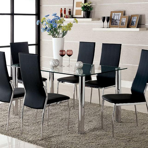 Oahu Chrome Dining Table Dining Table FOA East