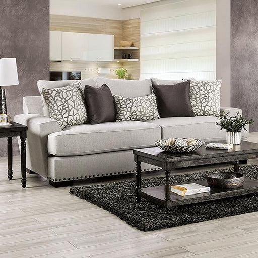 PICOTEE Sofa, Light Gray/Black Sofa FOA East