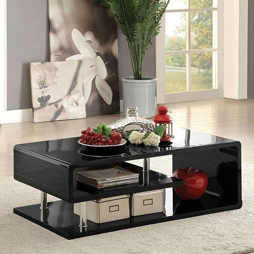 Ninove Black/Chrome Coffee Table Coffee Table FOA East