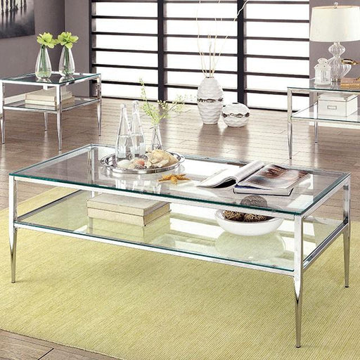 TANIKA Chrome Coffee Table, Chrome Coffee Table FOA East