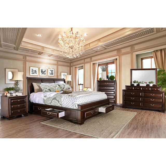 Brandt Brown Cherry Queen Bed Bed FOA East