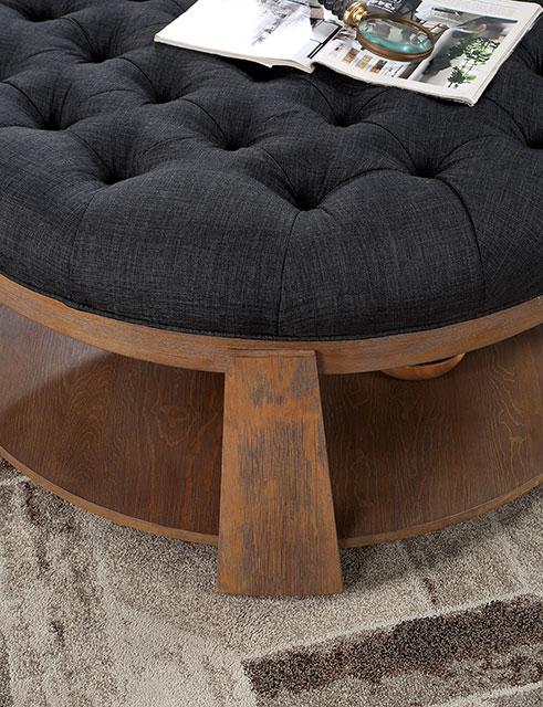 GUIS Round Coffee Table, Dark Gray Coffee Table FOA East