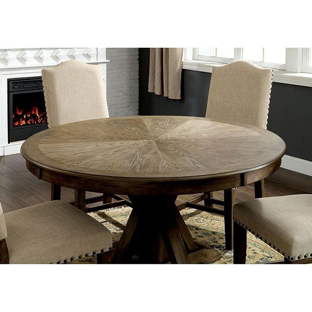 Julia Light Oak Round Dining Table Dining Table FOA East