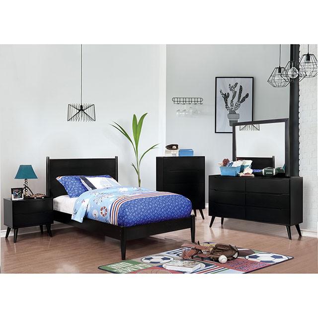 LENNART II Black Night Stand Nightstand FOA East