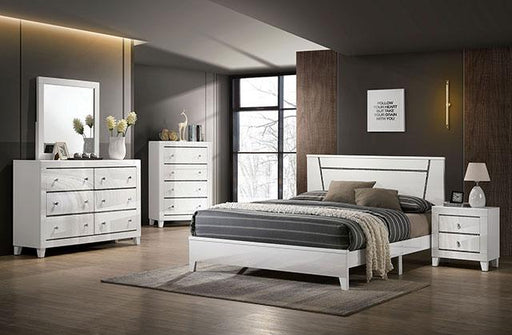 MAGDEBURG Cal.King Bed, White Bed FOA East