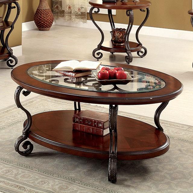 MAY Brown Cherry Coffee Table Coffee Table FOA East