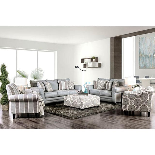 Misty Blue Gray Sofa Sofa FOA East