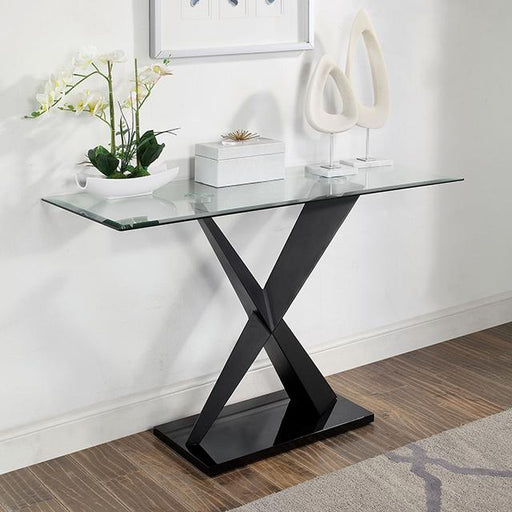 XANTHUS Sofa Table, Black Sofa FOA East