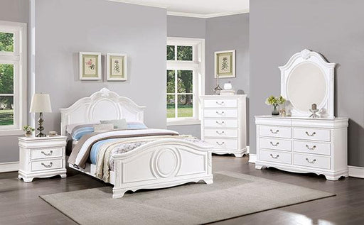 ALECIA Full Bed, White Bed FOA East