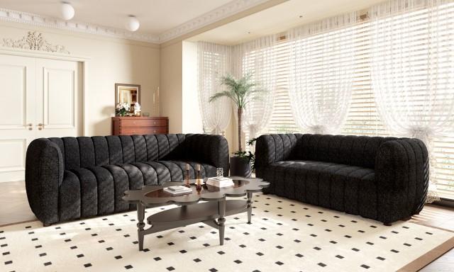 AVERSA Sofa, Black Sofa FOA East