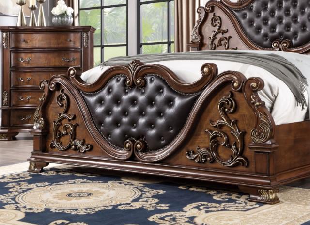 ESPARANZA Queen Bed, Brown Cherry Bed FOA East